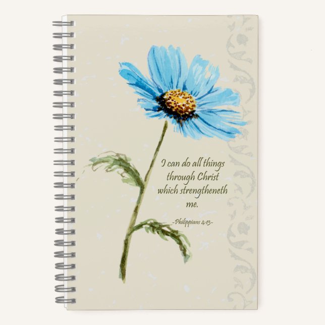 Blue Flower Scripture Journal (Front)