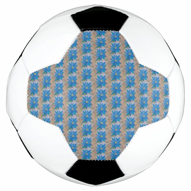 Blue Flower Soccer Ball (Front)