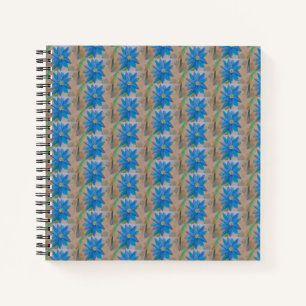 Blue Flower Spiral Notebook