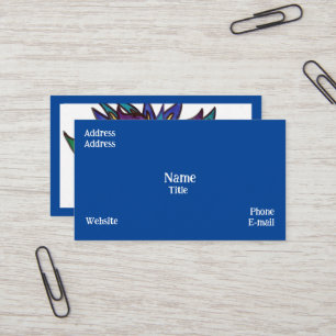 Blue Flower Standard, 3.5" x 2.0" Business Card