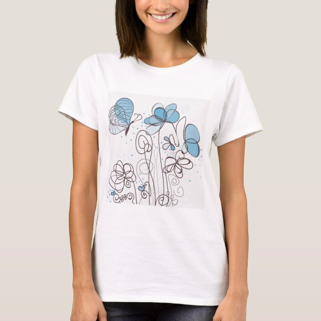 Blue flower T-Shirt (Front)