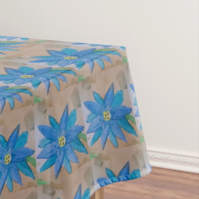 Blue Flower  Tablecloth (In Situ)
