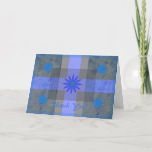 Blue Flower Thank You Card