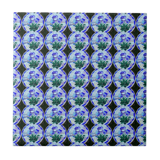 blue flower tile (Front)