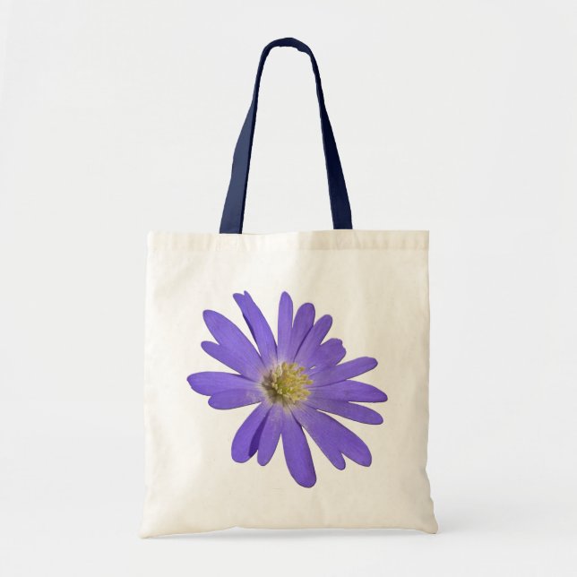 Blue Flower Tote Bag Wildlfower Beach Tote Bags (Front)