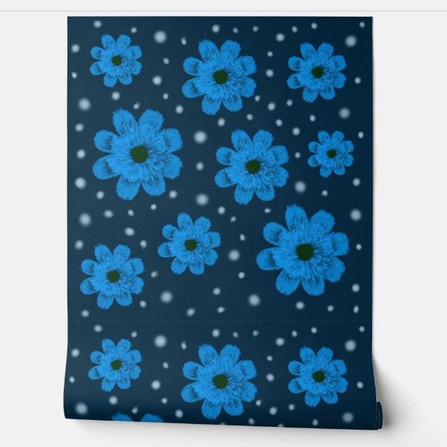 Blue Flower Wallpaper (Unrolling)