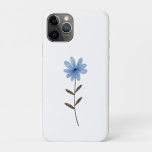 Blue Flower Watercolor Elegant Floral Art Illust iPhone 11 Pro Case