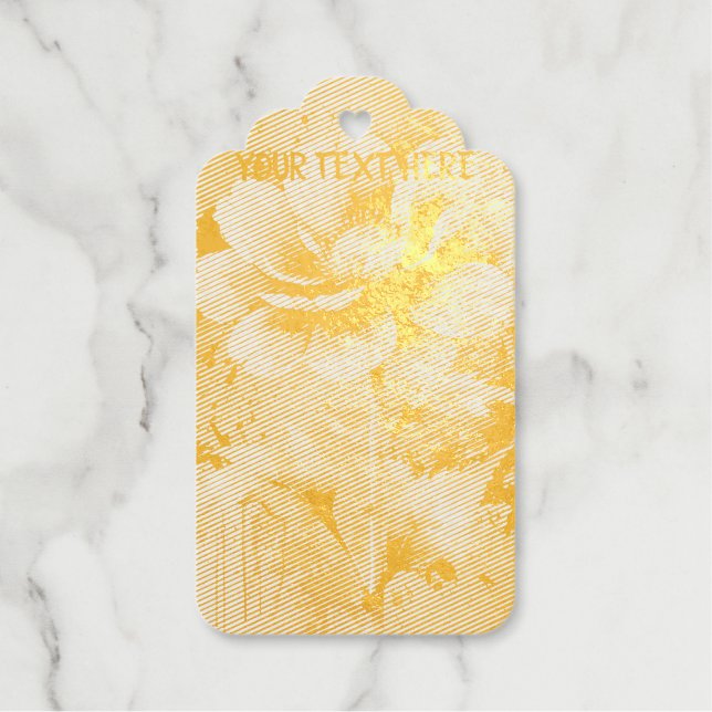 Blue flower watercolour pattern gift tags (Front)