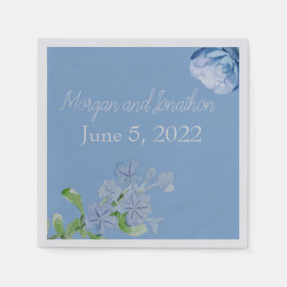 Blue Flower Wedding Collection Napkin