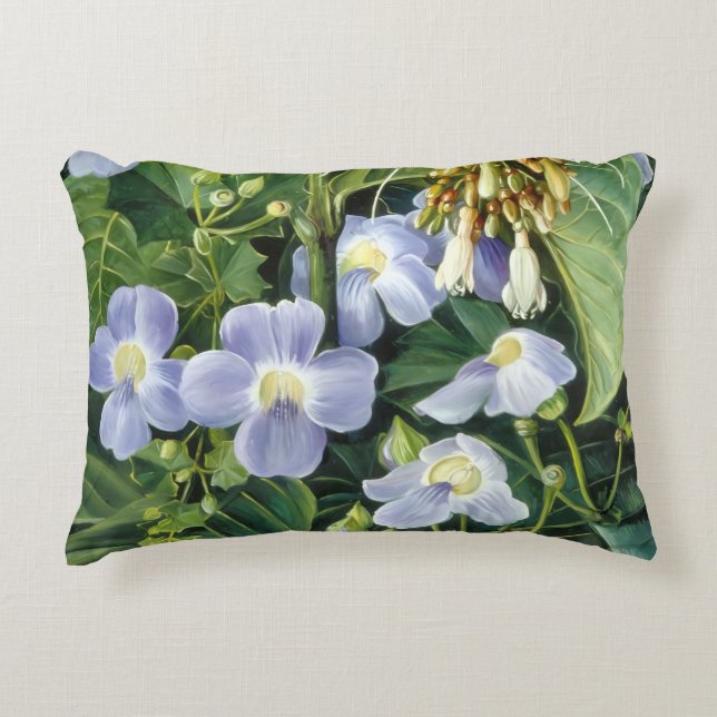 Blue-Flowered Climber by Marianne North  Decorative Cushion (Front)