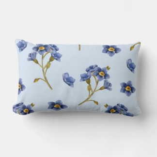 Blue-flowered pillow