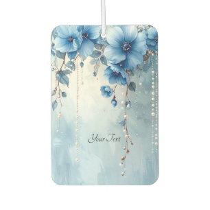 Blue Flowers and Pearls Air Freshener