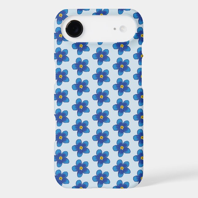 Blue flowers Apple iPhone 8/7, Barely There Case-Mate iPhone Case (Back)
