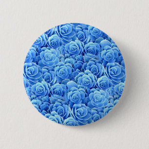 Blue Flowers Button