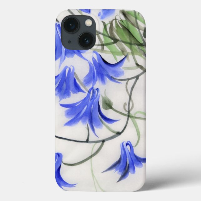 Blue Flowers Case-Mate iPhone Case (Back)