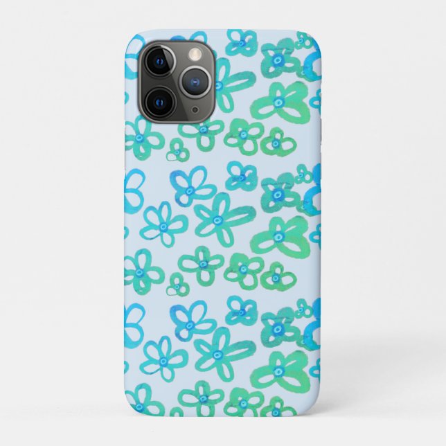 Blue flowers Case-Mate iPhone case (Back)