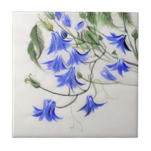 Blue Flowers Ceramic Tile