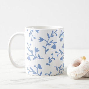 Blue flowers classic coffee tea mug 