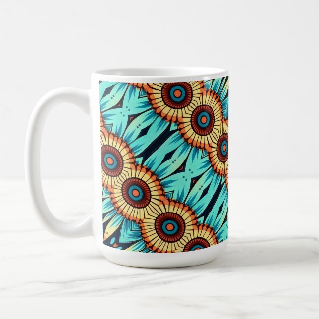 Blue Flowers Coffee Mug (Left)