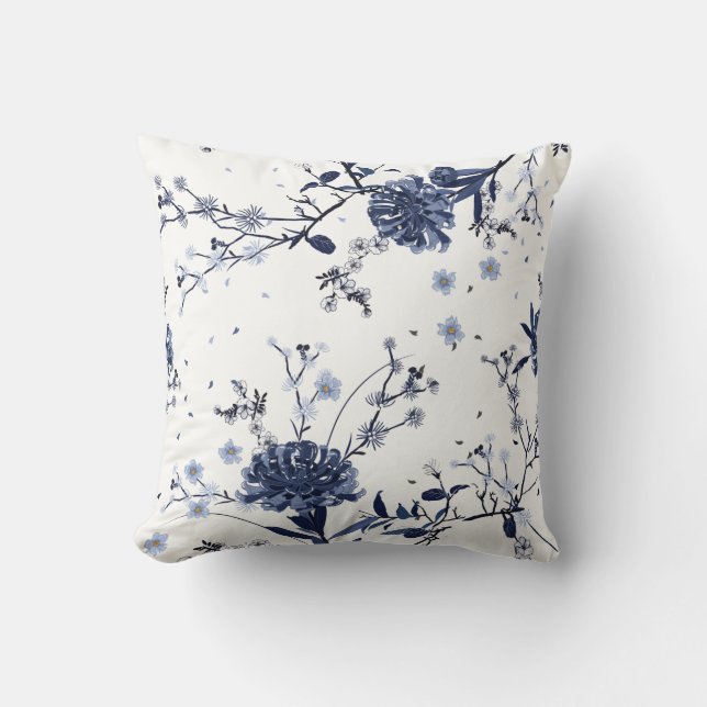 Blue flowers cushion (Front)