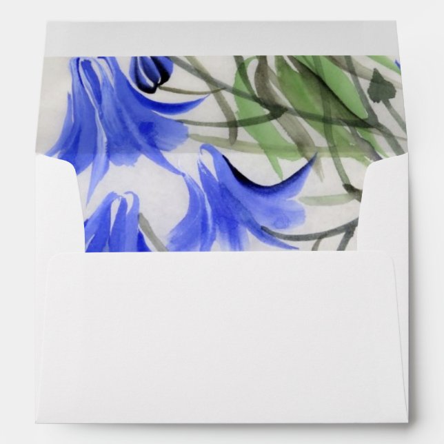 Blue Flowers Envelope (Back (Bottom))