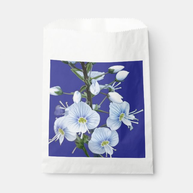 Blue flowers favour bag (Front)
