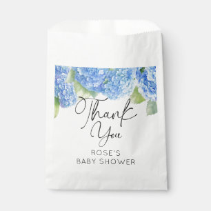 Blue Flowers Hydrangea Baby Shower Favour Bag