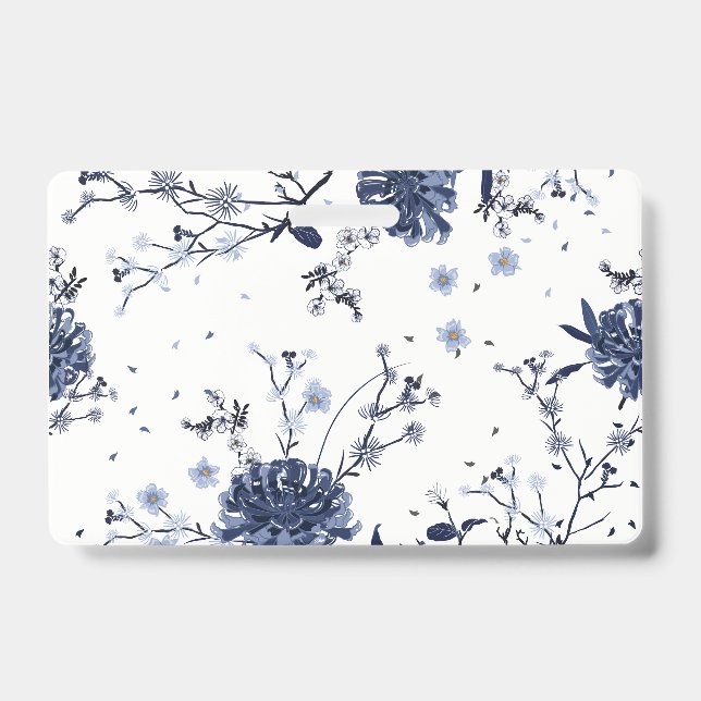 Blue flowers ID badge (Front)