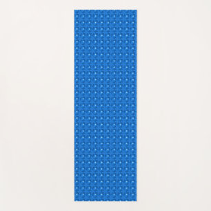 Blue Flowers in 3D , Artdeco Yoga Mat