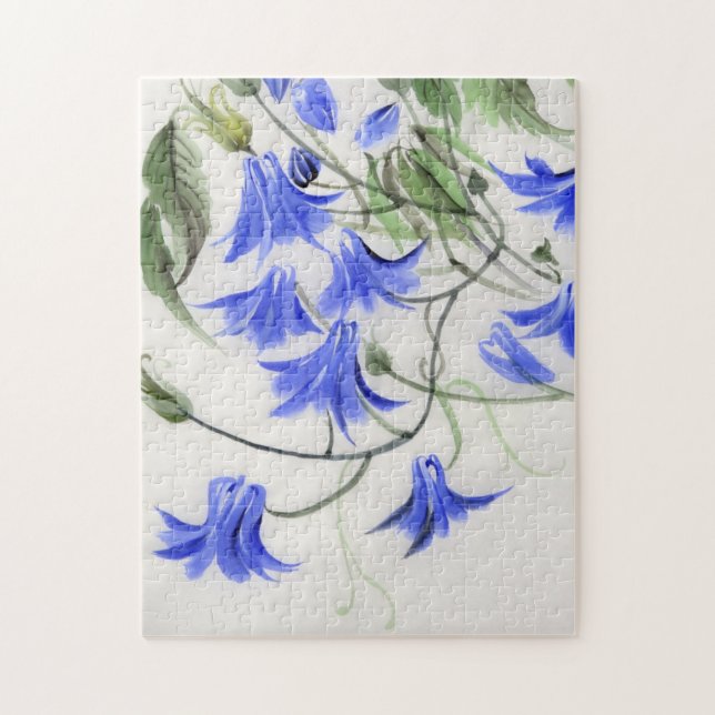 Blue Flowers Jigsaw Puzzle (Vertical)