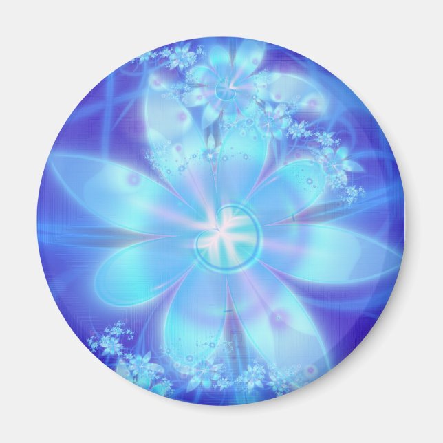 Blue Flowers Magnet (Front)