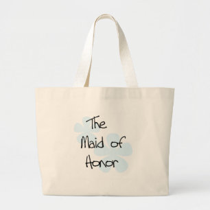Blue Flowers Maid of Honour Large Tote Bag