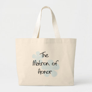 Blue Flowers Matron of Honour Large Tote Bag