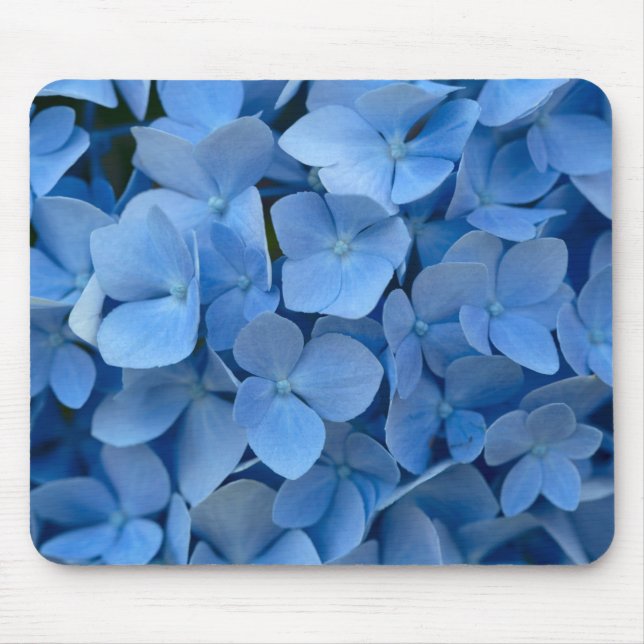 blue flowers mouse pad (Front)