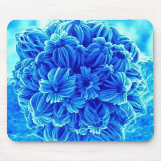 Blue Flowers Mouse Pad