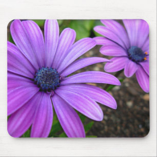 Blue Flowers Mousepad  Daisy Computer Gifts