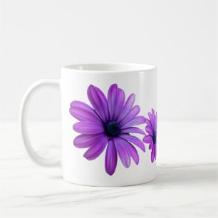 Blue Flowers Mug Coffee Cup Blue Daisies Cup