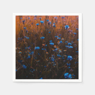 Blue flowers napkin