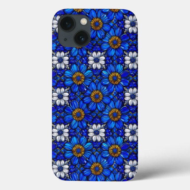 Blue flowers pattern Case-Mate iPhone case (Back)