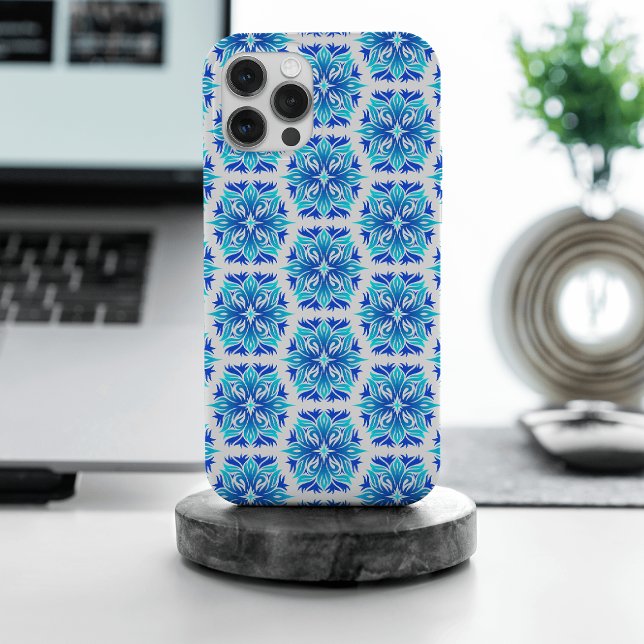 Blue Flowers, Pattern Of Flowers, Floral Pattern iPhone Case (Creator Uploaded)