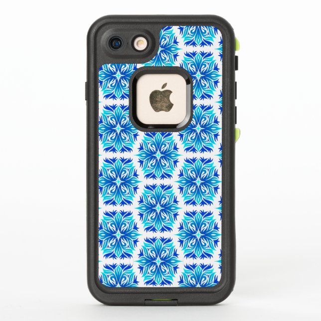 Blue Flowers, Pattern Of Flowers, Floral Pattern LifeProof iPhone Case (Back)