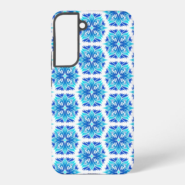 Blue Flowers, Pattern Of Flowers, Floral Pattern Samsung Galaxy S22+ Case (Back)