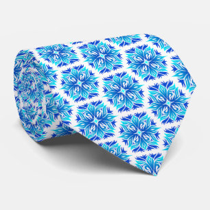 Blue Flowers, Pattern Of Flowers, Floral Pattern Tie
