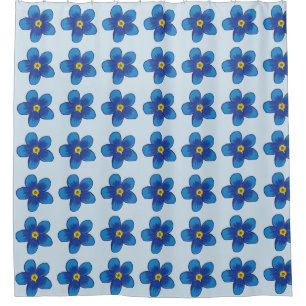 Blue flowers pattern Shower Curtain