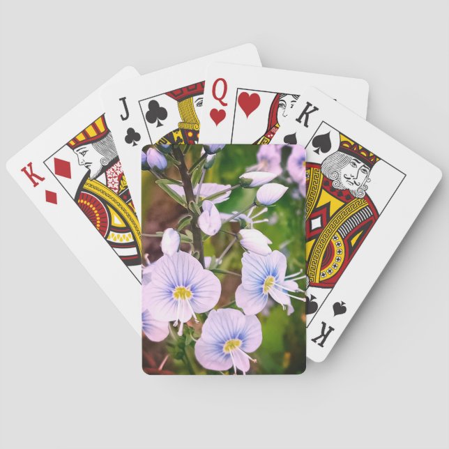 Blue flowers  playing cards (Back)