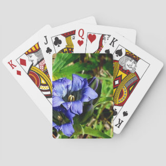 Blue Flowers  Playing Cards