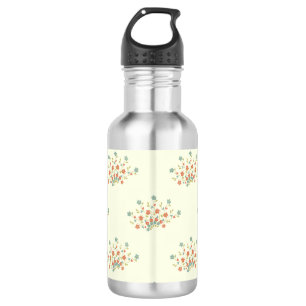 Blue Flowers, Red Flowers, Pattern Of Flowers 532 Ml Water Bottle