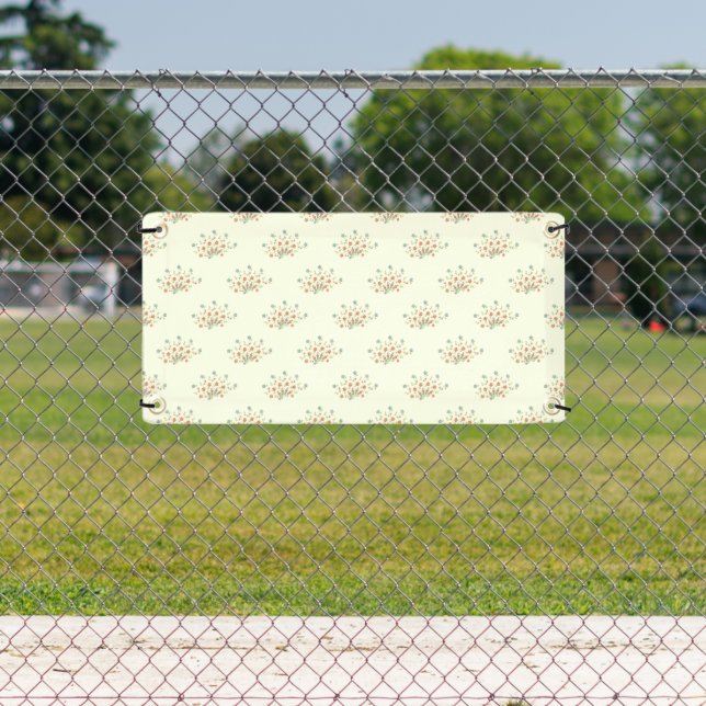 Blue Flowers, Red Flowers, Pattern Of Flowers Banner (Insitu)