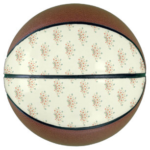 Blue Flowers, Red Flowers, Pattern Of Flowers Basketball