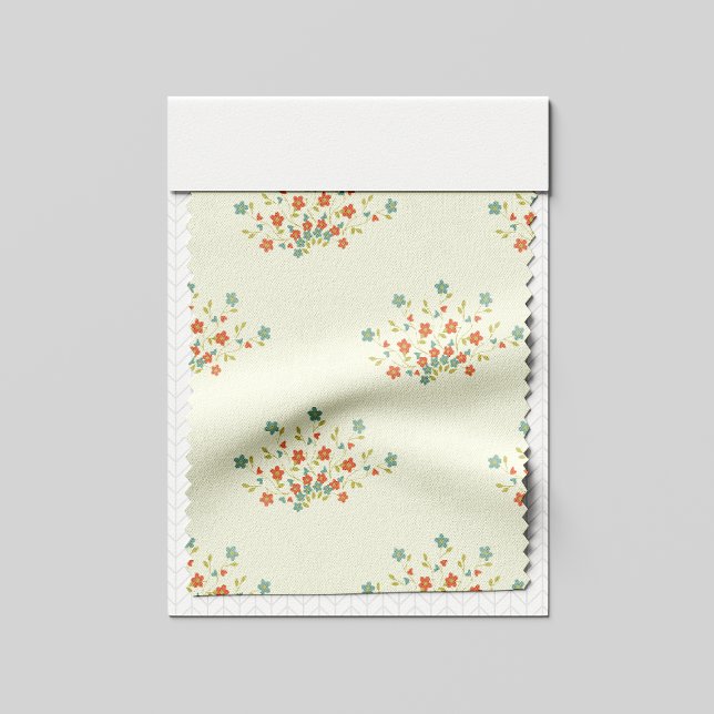 Blue Flowers, Red Flowers, Pattern Of Flowers Fabric (Creator Uploaded)